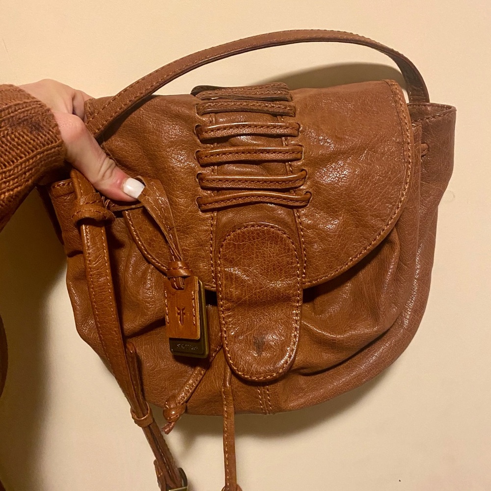 Frye - leather crossbody bag brown